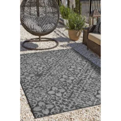 Indoor Outdoor Tile Rug - Grey - 100x150cm -Livora Home Shop 14758875 1605053510391547