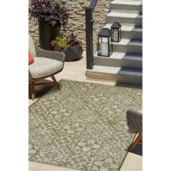 Indoor Outdoor Tile Rug - Green - 133x190cm -Livora Home Shop 14758877 1005053510680207