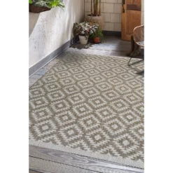 Indoor Outdoor Geo Rug - Natural - 120x170cm -Livora Home Shop 14758888 1375053510915164