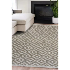 Indoor Outdoor Geo Rug - Natural - 120x170cm -Livora Home Shop 14758888 4395053511243334