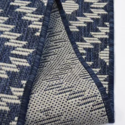 Indoor Outdoor Geo Runner - Navy - 67x200cm -Livora Home Shop 14758890 4475053508973576