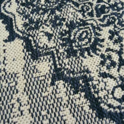 Indoor Outdoor Medallion Rug - Navy - 120x170cm -Livora Home Shop 14758898 4275053509995145