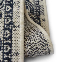 Indoor Outdoor Medallion Rug - Navy - 120x170cm -Livora Home Shop 14758898 4655053510042281