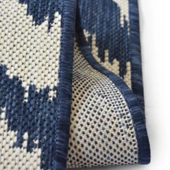 Indoor Outdoor Ikat Rug - Navy - 160x230cm -Livora Home Shop 14758907 7955053509925302